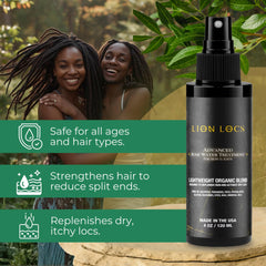 Beard Gains Lion Locs Rosewater Spray pump dispensing for quick refresh