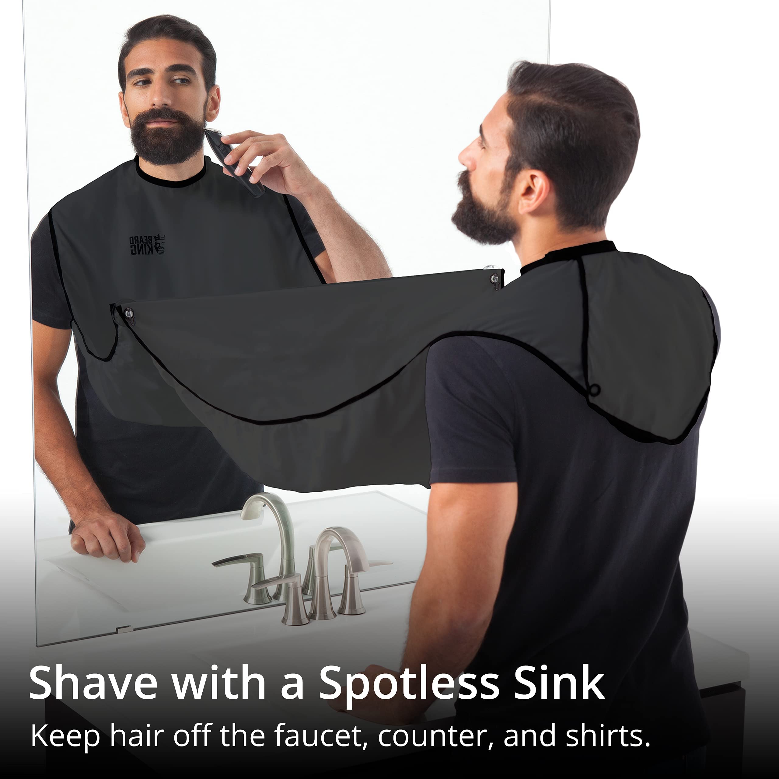 Beard King delantal para barba libre de estática y sin enganches facilita limpieza