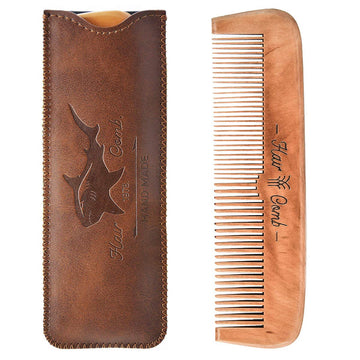 Beard Power peine de madera con dientes redondeados protege la piel.
