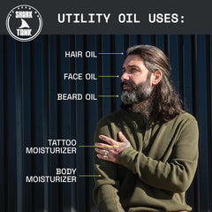 Beardbrand oil with Vitamin E and natural oils for healthier beard growth.
