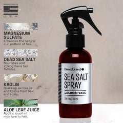 Beardbrand volumen texturizante para cabello, acabado ligero y natural.