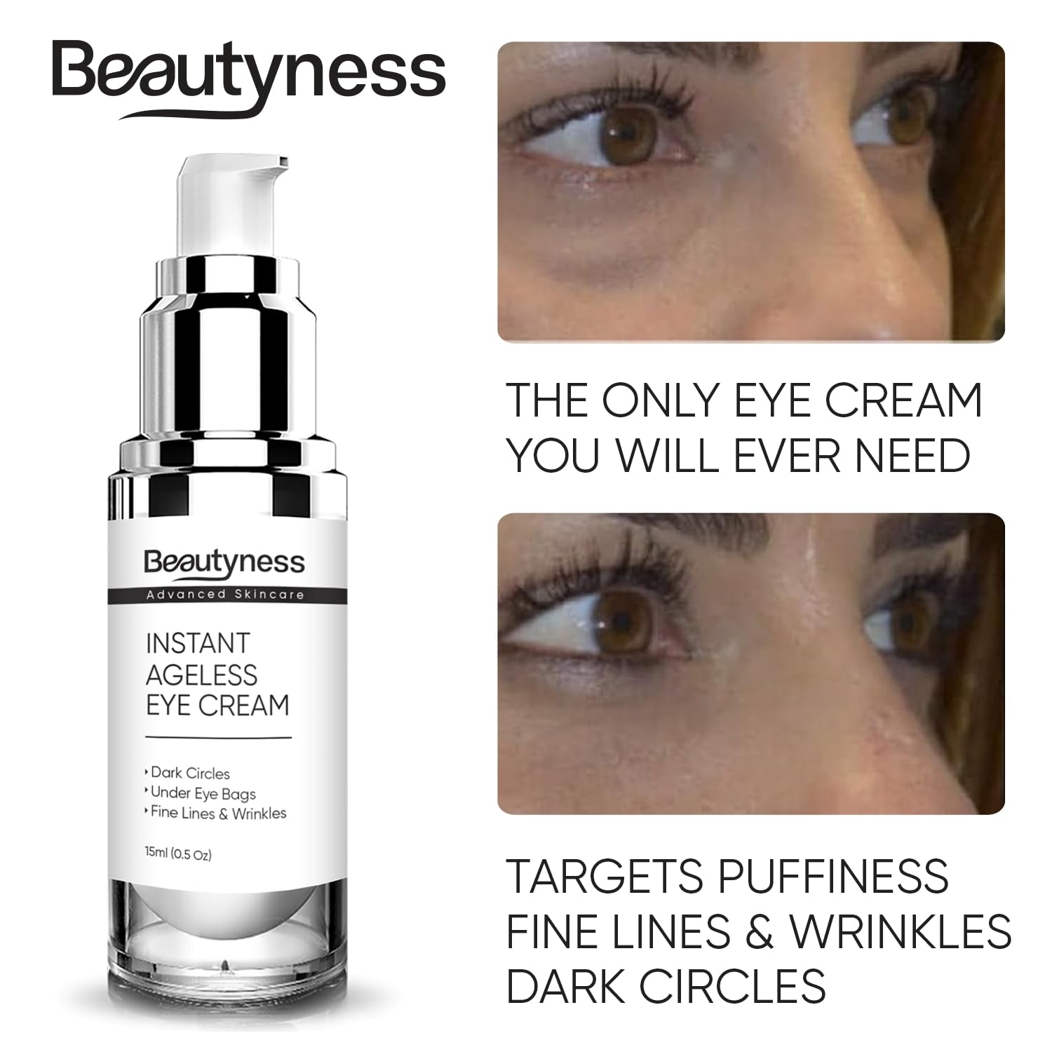 Beatool crema de ojos textura sedosa que se absorbe rápidamente.