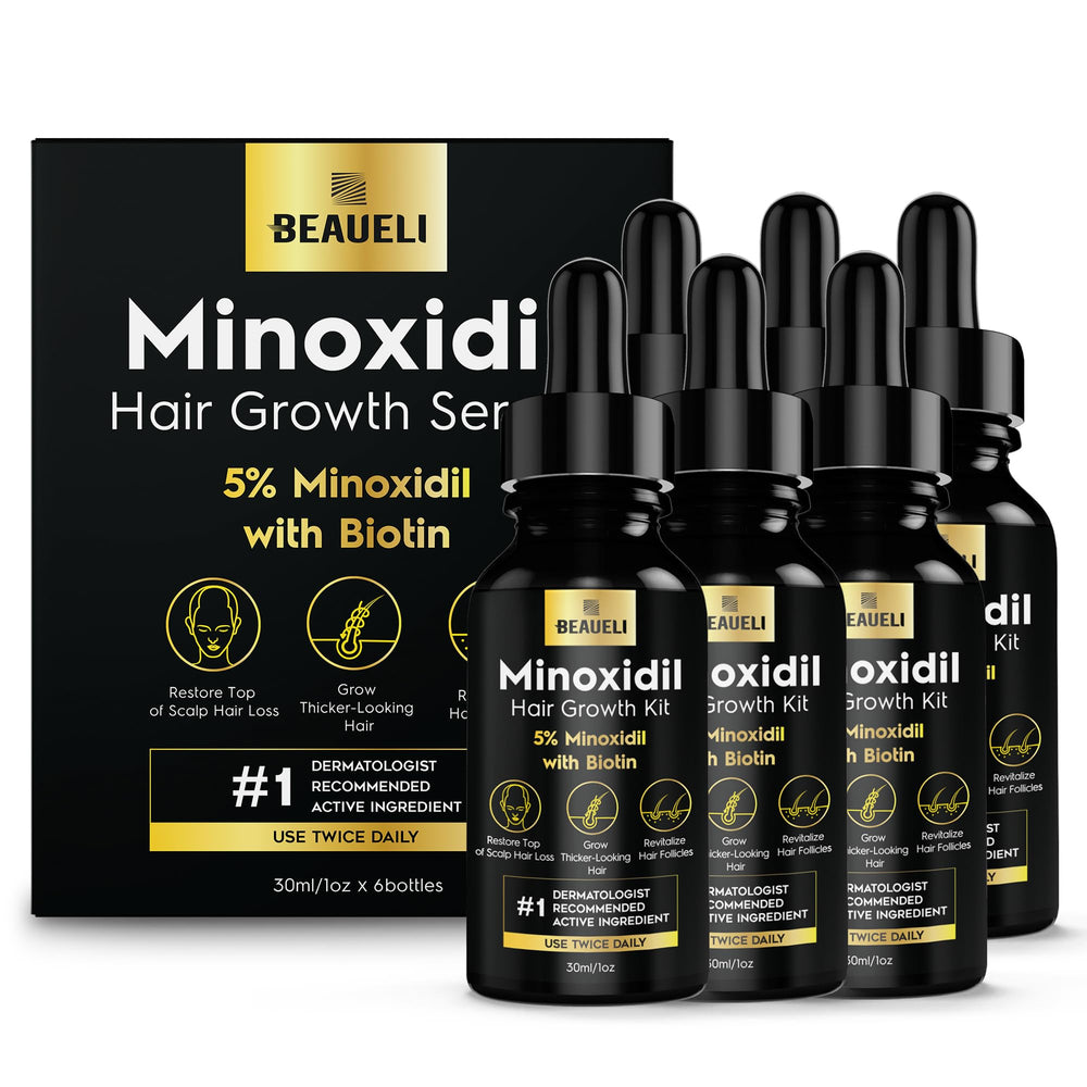 Beaueli minoxidil 5% botella 30ml para crecimiento capilar potencial