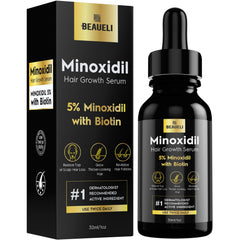 Beaueli Minoxidil 5% para hombres y mujeres, espuma sin perfume para uso diario.