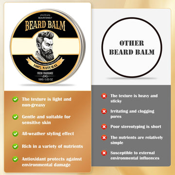 Beauntangly balsamo barba suavidad y brillo natural.