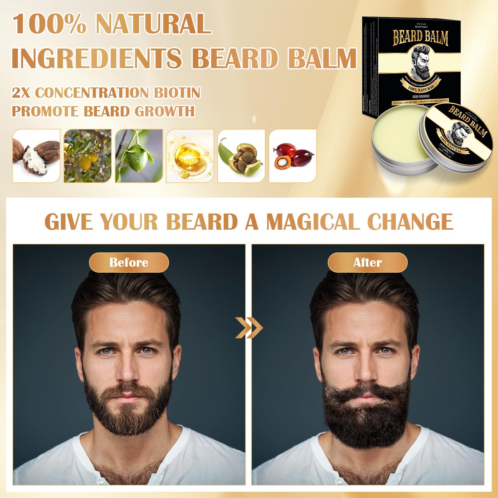 Beauntangly fragancia natural barba, experiencia fresca diaria.