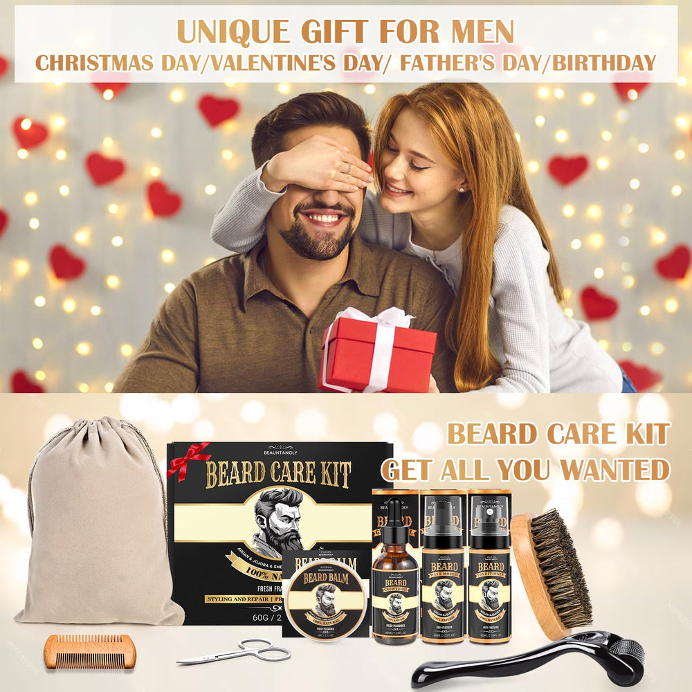 Beauntangly kit crecimiento barba bolsa viaje: almacenamiento práctico para rutina móvil.