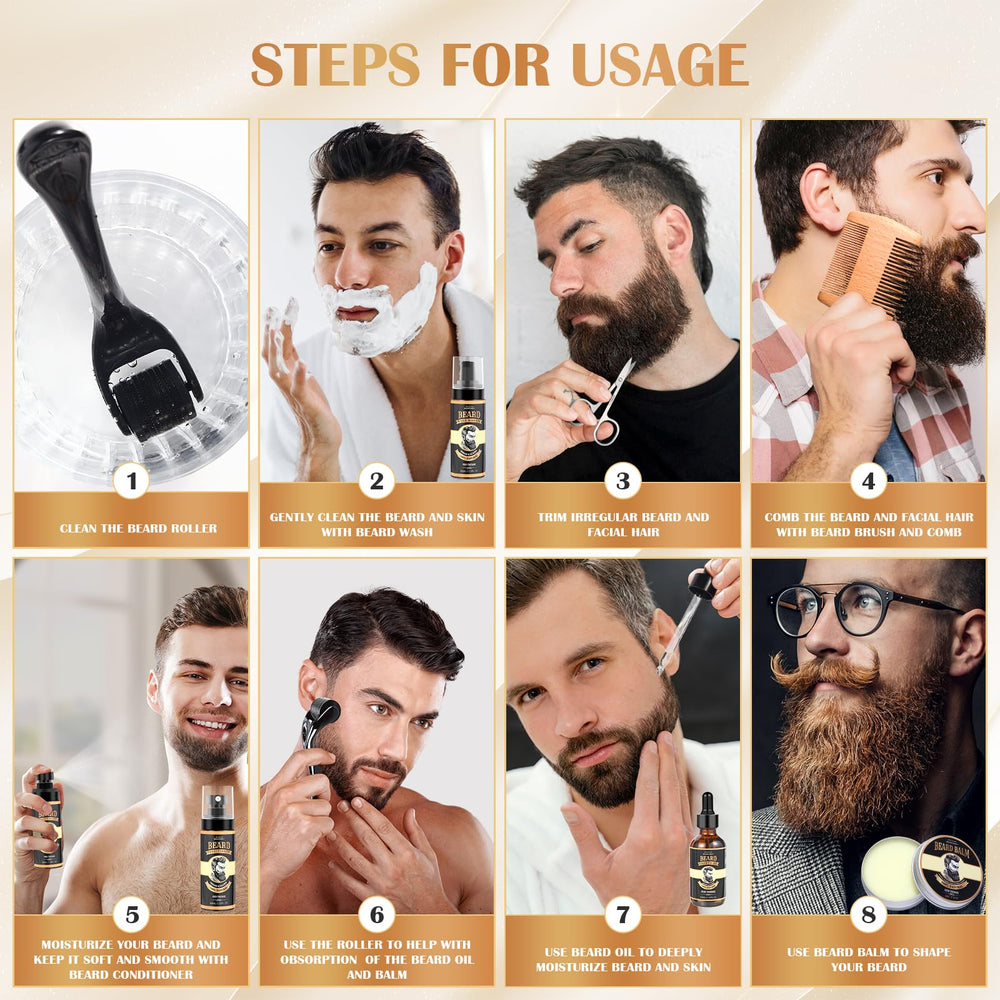 Beauntangly kit crecimiento barba tijeras: recorta puntas para un acabado limpio.