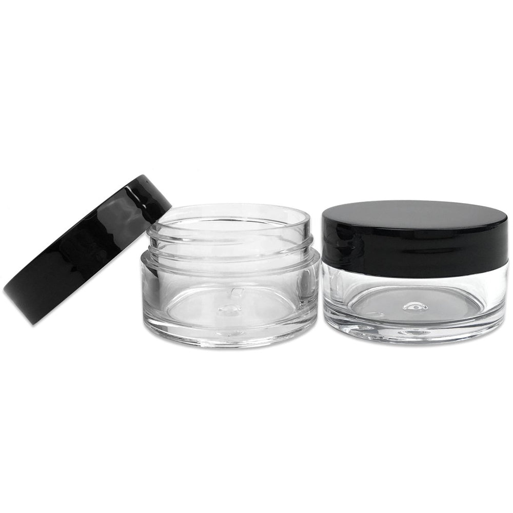 Frascos transparentes Beauticom 20 g para bálsamos, con cierre seguro para viajar