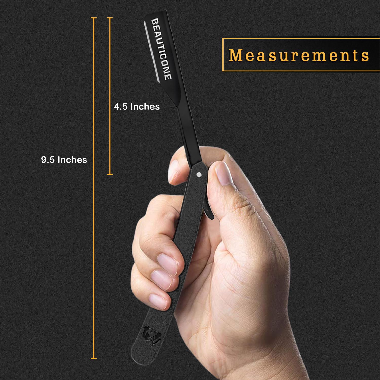 Beauticone navaja recta barbero diseño ligero, ideal para uso diario.