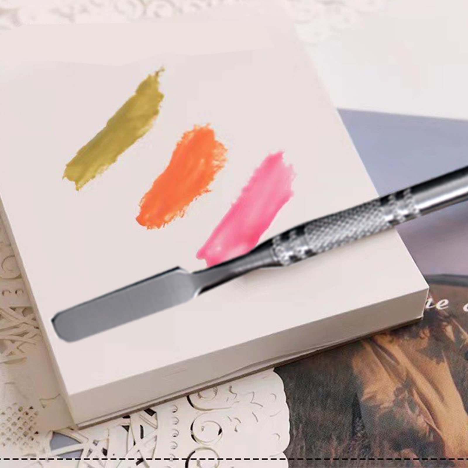 Beautifultracy papel desechable para mezclar esmaltes, evita manchas.
