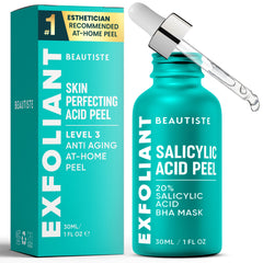 Beautiste frasco del exfoliante BHA 20% para poros más limpios.