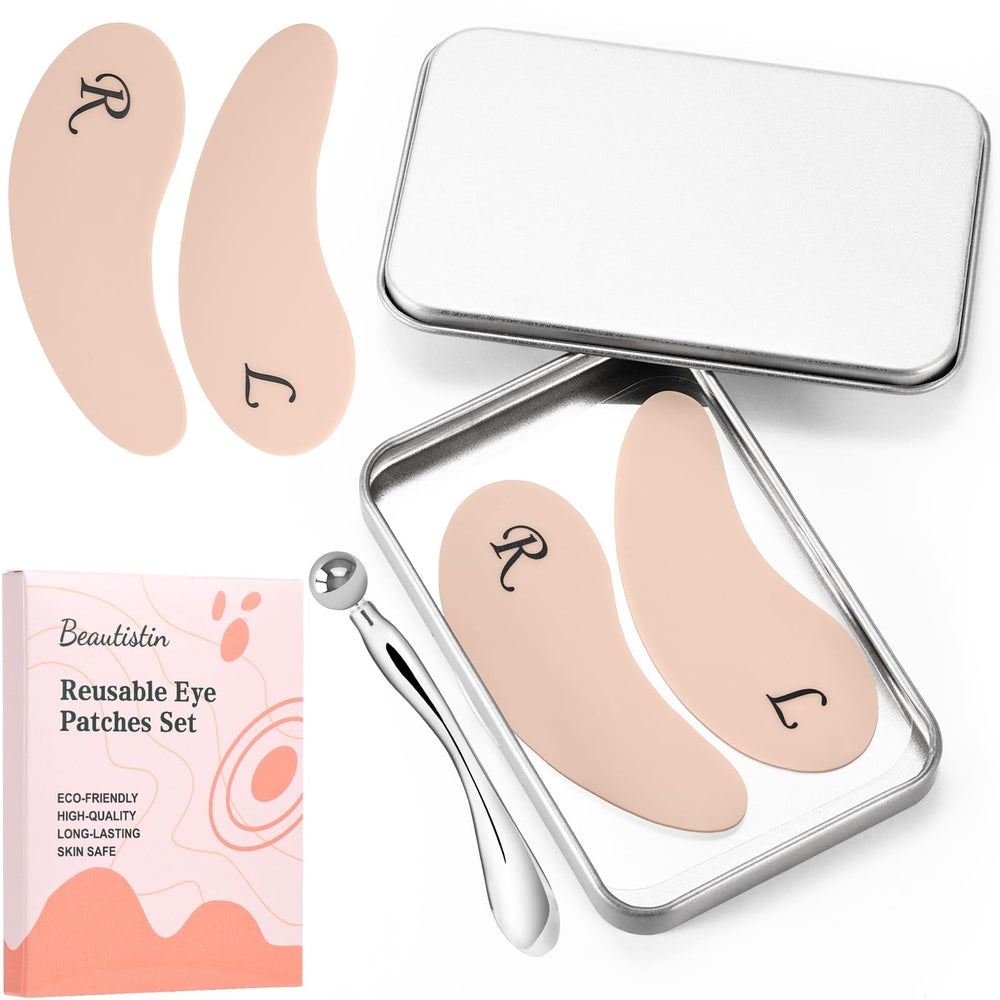 Beautistin parches-ojos silicona: suave cuidado reutilizable para ojeras y líneas finas.