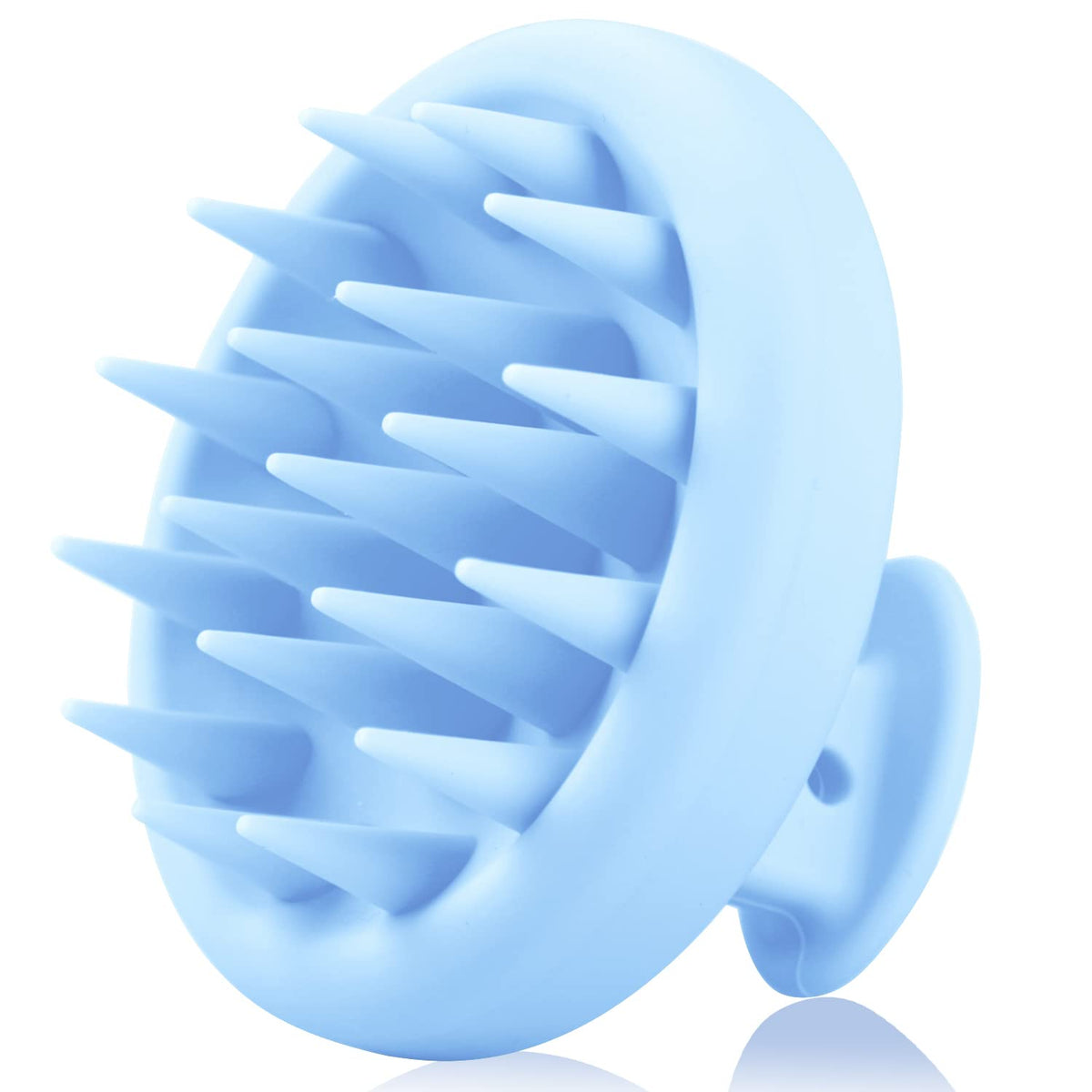 BEAUTLOHAS cepillo masaje capilar silicona azul para relajación diaria del cuero cabelludo.