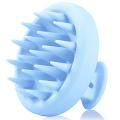 BEAUTLOHAS cepillo masaje capilar silicona azul para relajación diaria del cuero cabelludo.