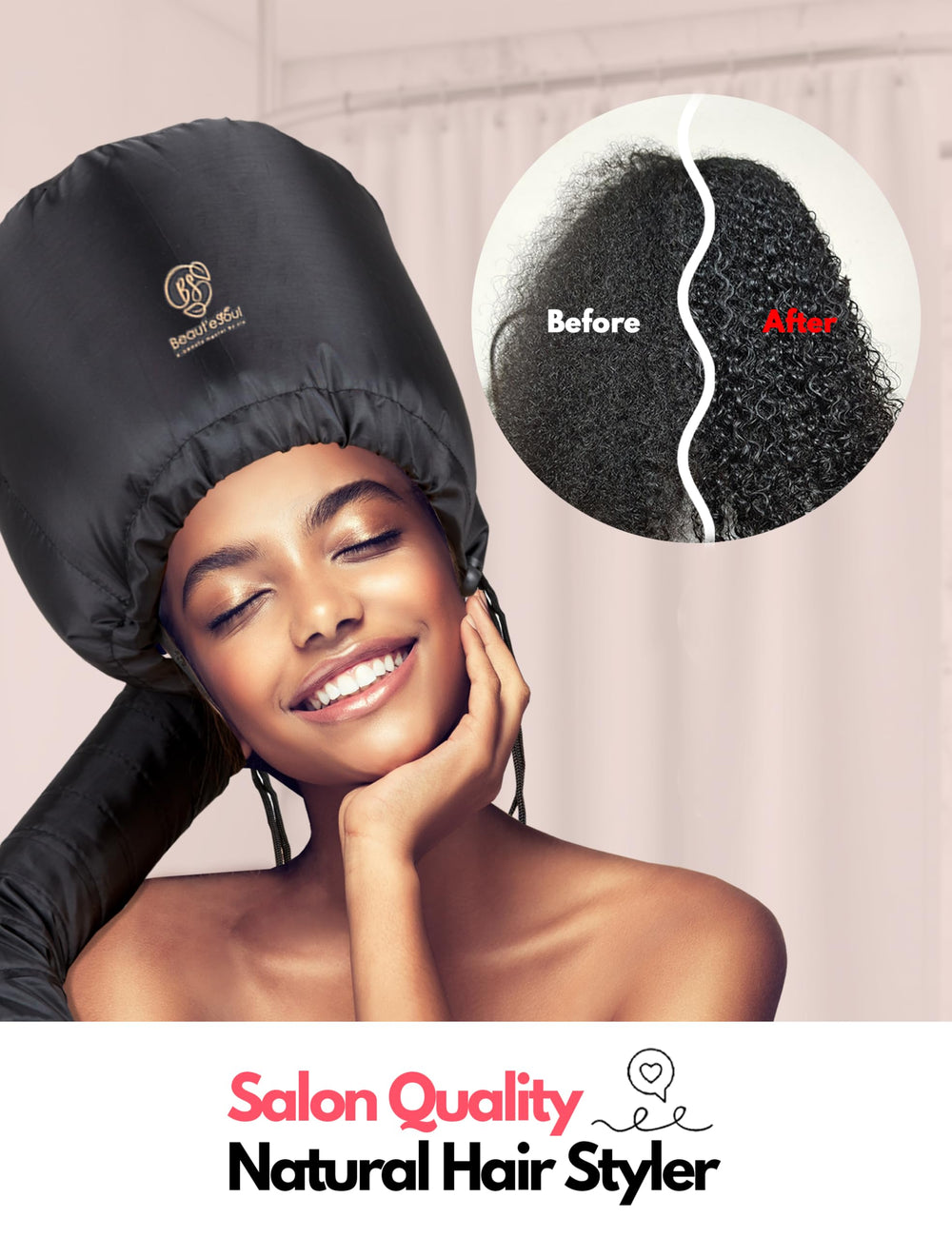 Beauté Seoul Bonete con ventilación 360, flujo de aire eficiente para secado uniforme.