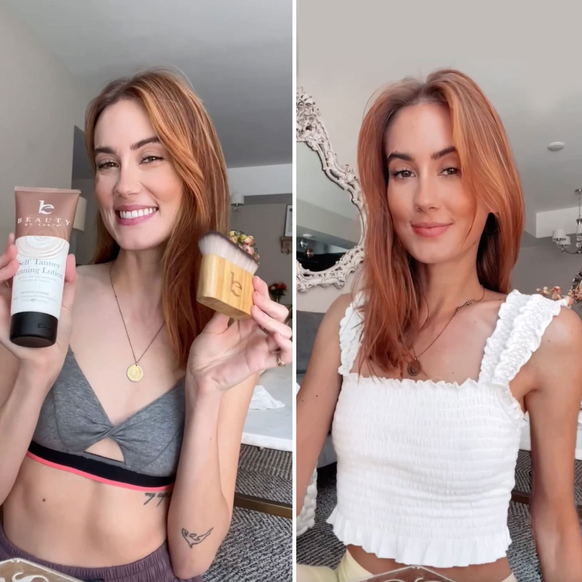 Beauty by Earth aloe vera y karité resaltan ingredientes para la piel durante uso.