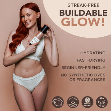 Beauty by Earth autobronceador mousse: tono bronce natural y luminoso.