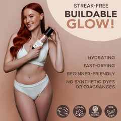 Beauty by Earth autobronceador mousse: tono bronce natural y luminoso.