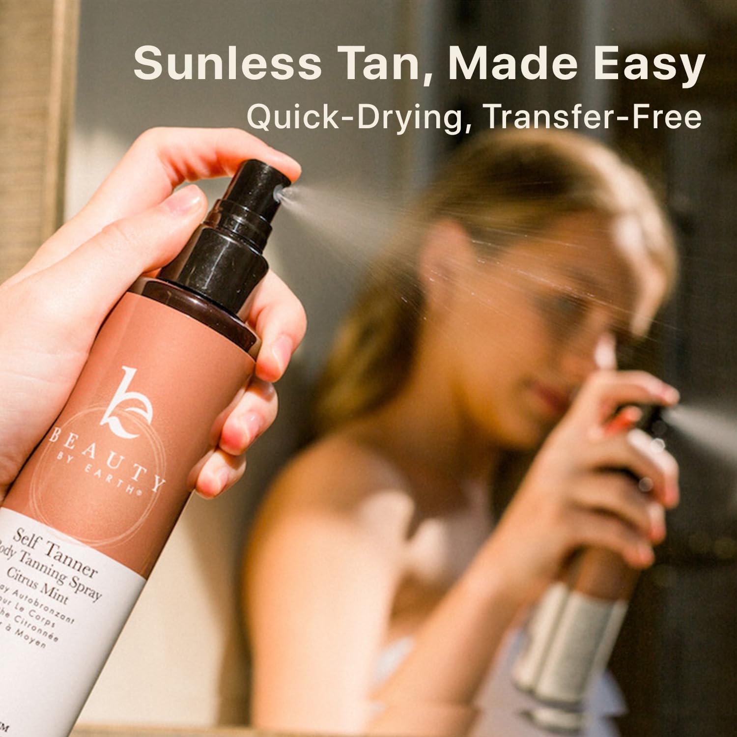 Spray autobronzant rapide pour un bronzage naturel en heures.