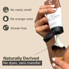 Beauty by Earth bronceado facial, acabado sin manchas y natural.