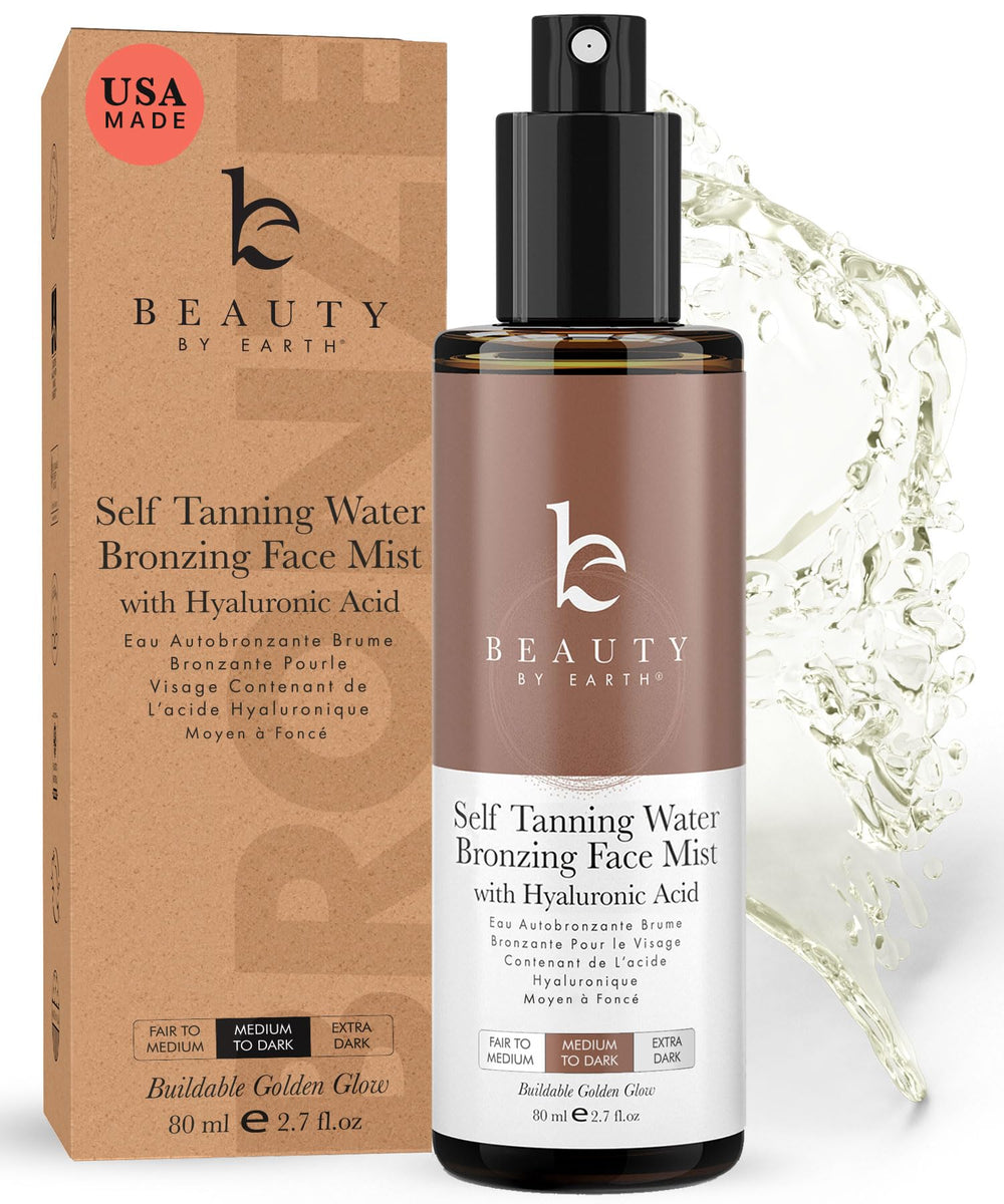 Beauty by Earth bronceador facial en bruma natural para tono suave