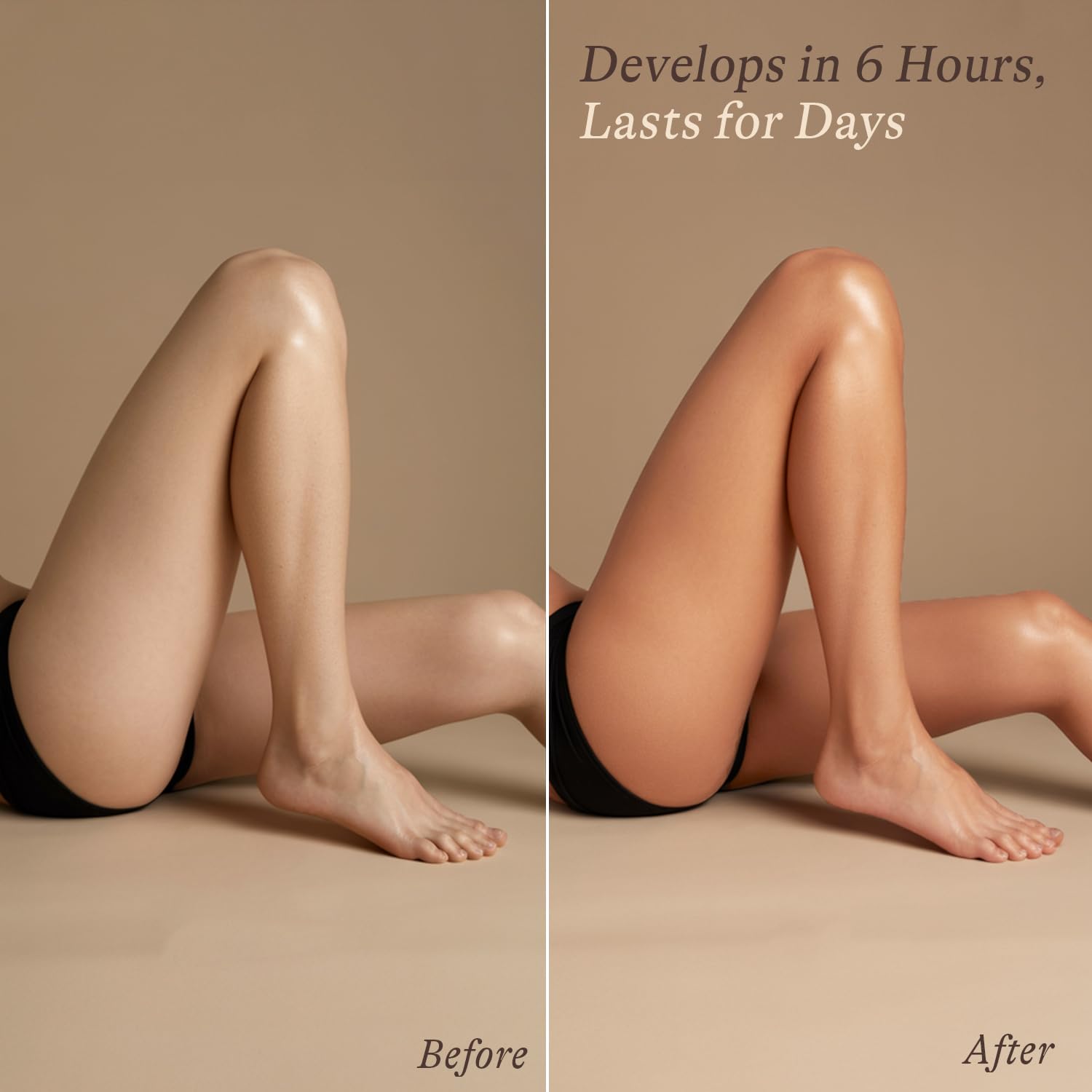 Odeur neutre lors de l’application pour un bronzage propre.
