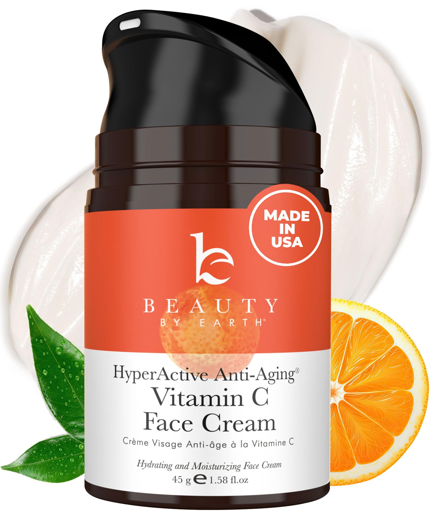 Beauty by Earth crema vitamina C para la cara, frente clara y luminosa