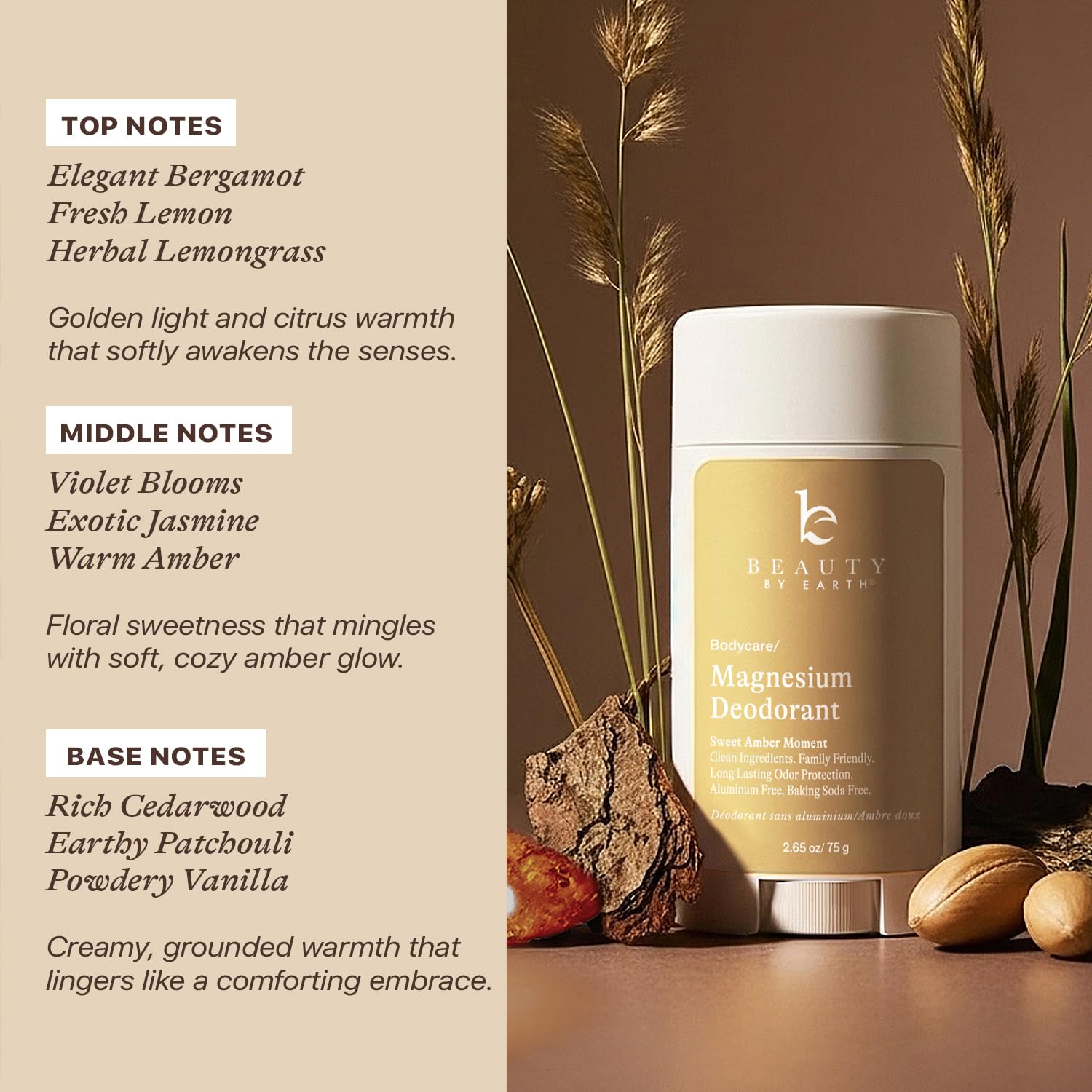 Beauty by Earth desodorante cuidado diario para piel sensible
