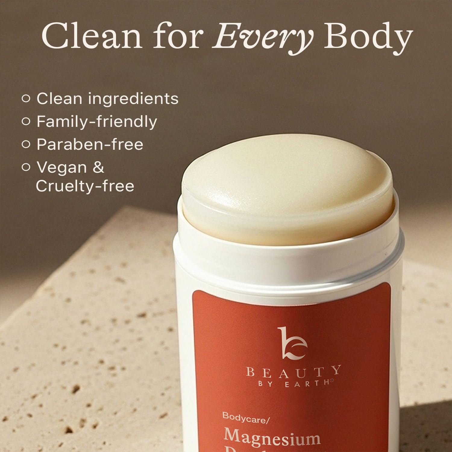 Beauty by Earth desodorante sin aluminio, protección de olor de larga duración