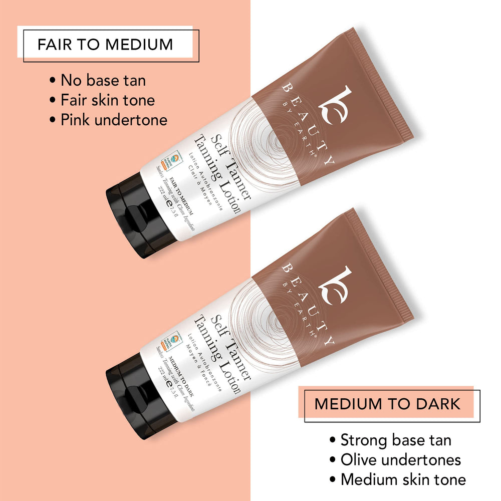 Beauty by Earth empaque bronceador cómodo para uso doméstico.