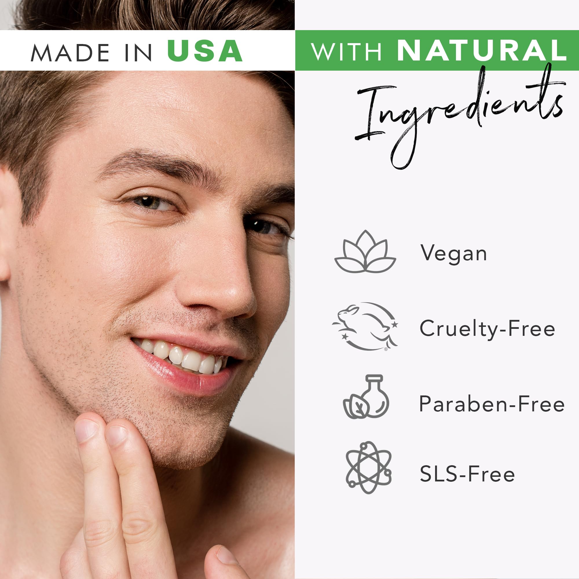 Beauty by Earth exfoliante facial hecho en Estados Unidos para cuidado de la piel.