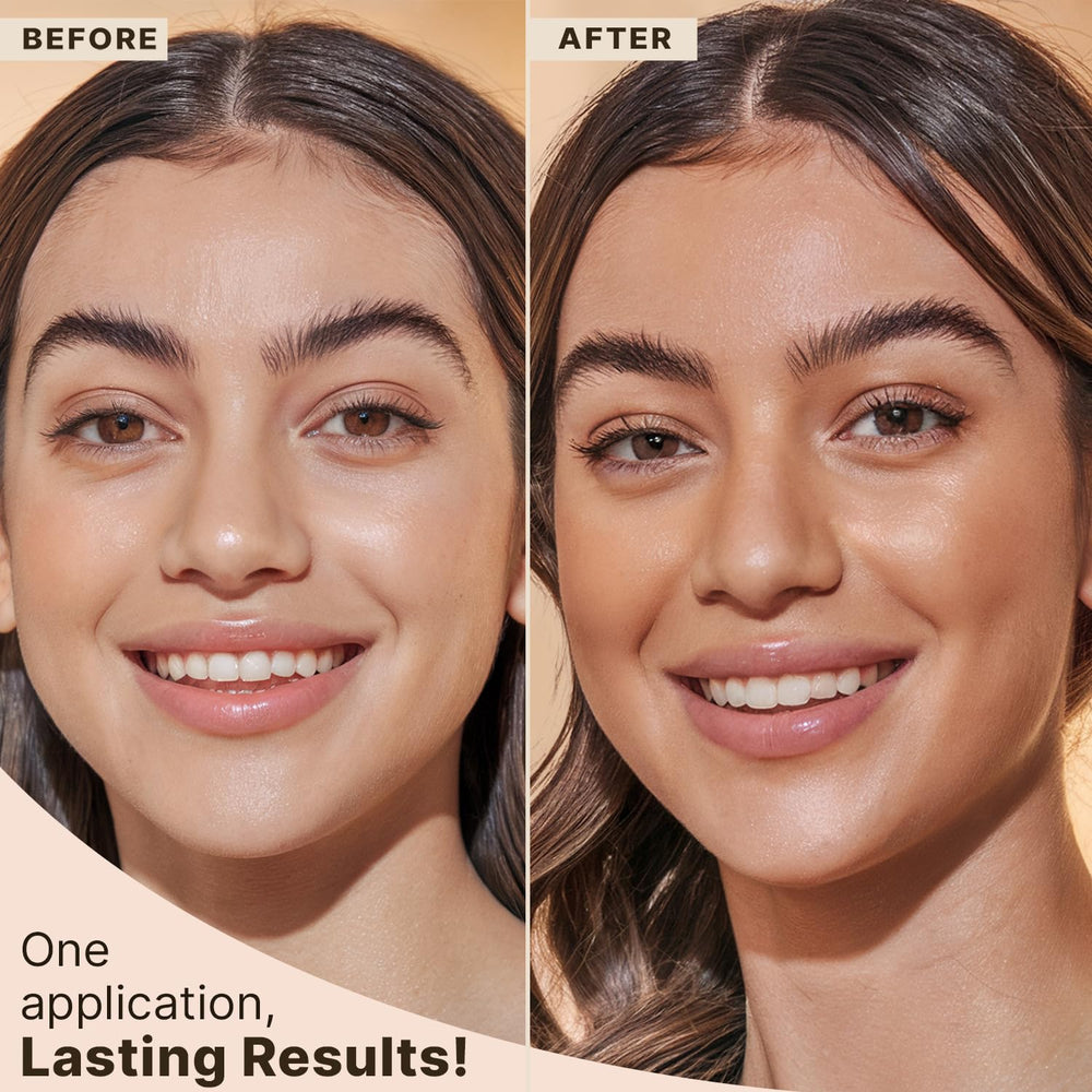 Beauty by Earth: aplicación suave del serum facial para bronceado gradual.