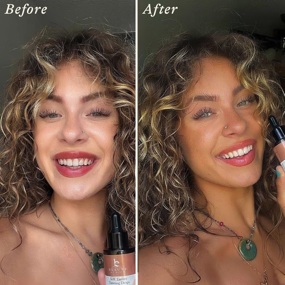 Beauty by Earth Gotas bronceador rostro: dosis ajustable para tono natural.