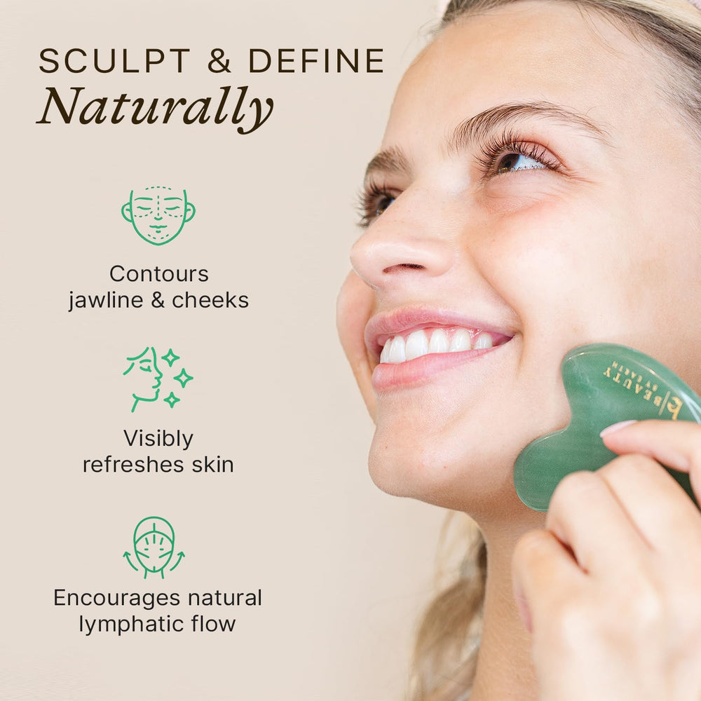 Beauty by Earth Jade Gua Sha: lifting facial suave para contorno definido