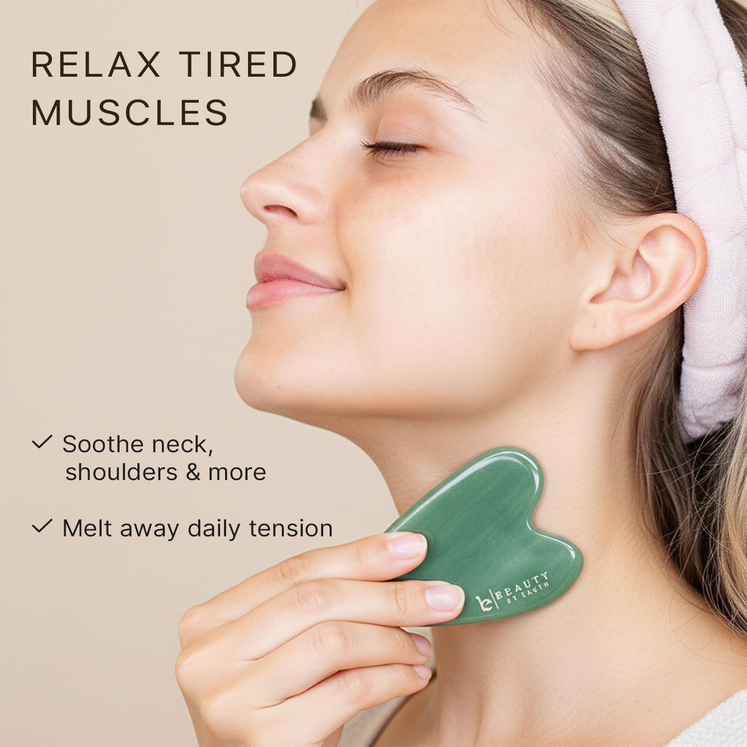 Beauty by Earth Jade Gua Sha: regalo ideal con caja magnética para cuidado facial