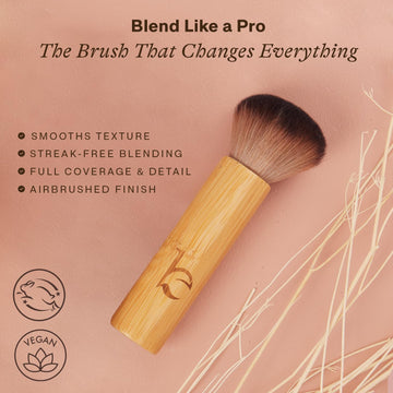 Beauty by Earth Kabuki para bronceador, difuminado natural