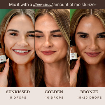 Beauty by Earth: mezcla de gotas con crema para rostro, bronceado personalizado.