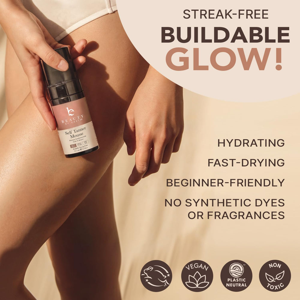 Beauty by Earth mousse auto-bronzante : couleur bronze naturelle qui évolue avec le temps