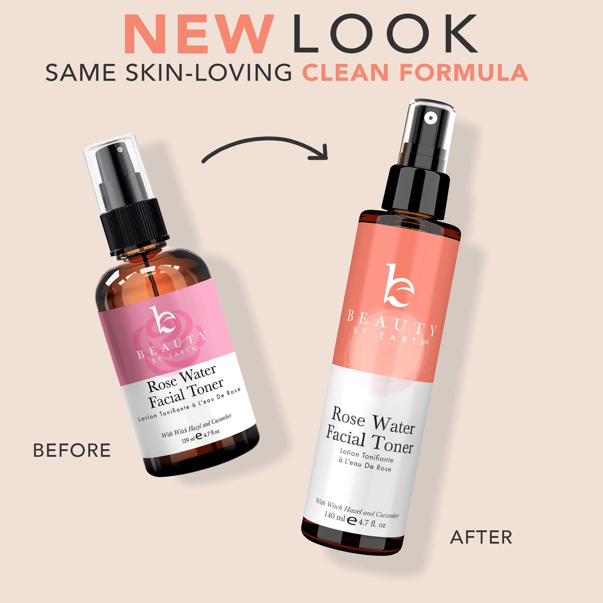 Beauty by Earth – Agua de rosas en spray facial, sin alcohol, ingredientes naturales, hecho en EE. UU.
