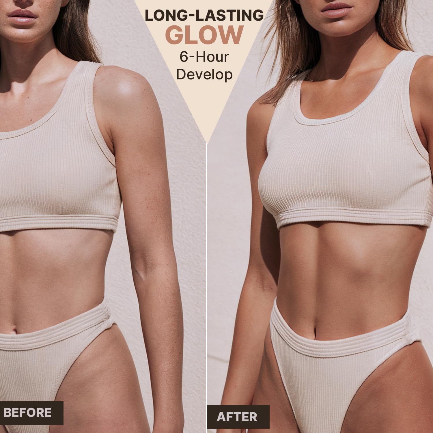 Beauty by Earth Self Tanner Mousse, textura cremosa para una aplicación suave y uniforme.