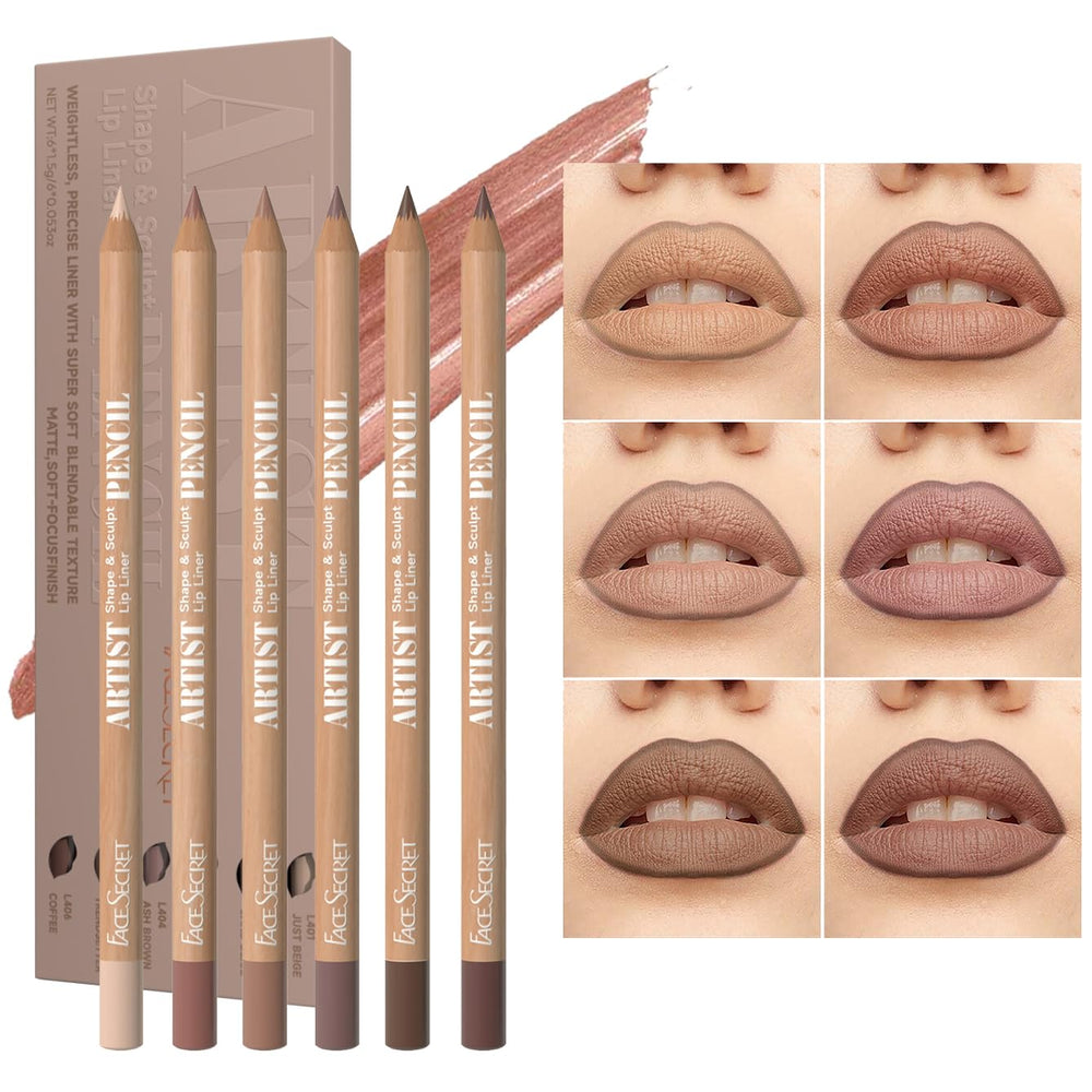 Beauty Glazed delineador labial tono neutro y marrón con acabado mate para definición duradera.
