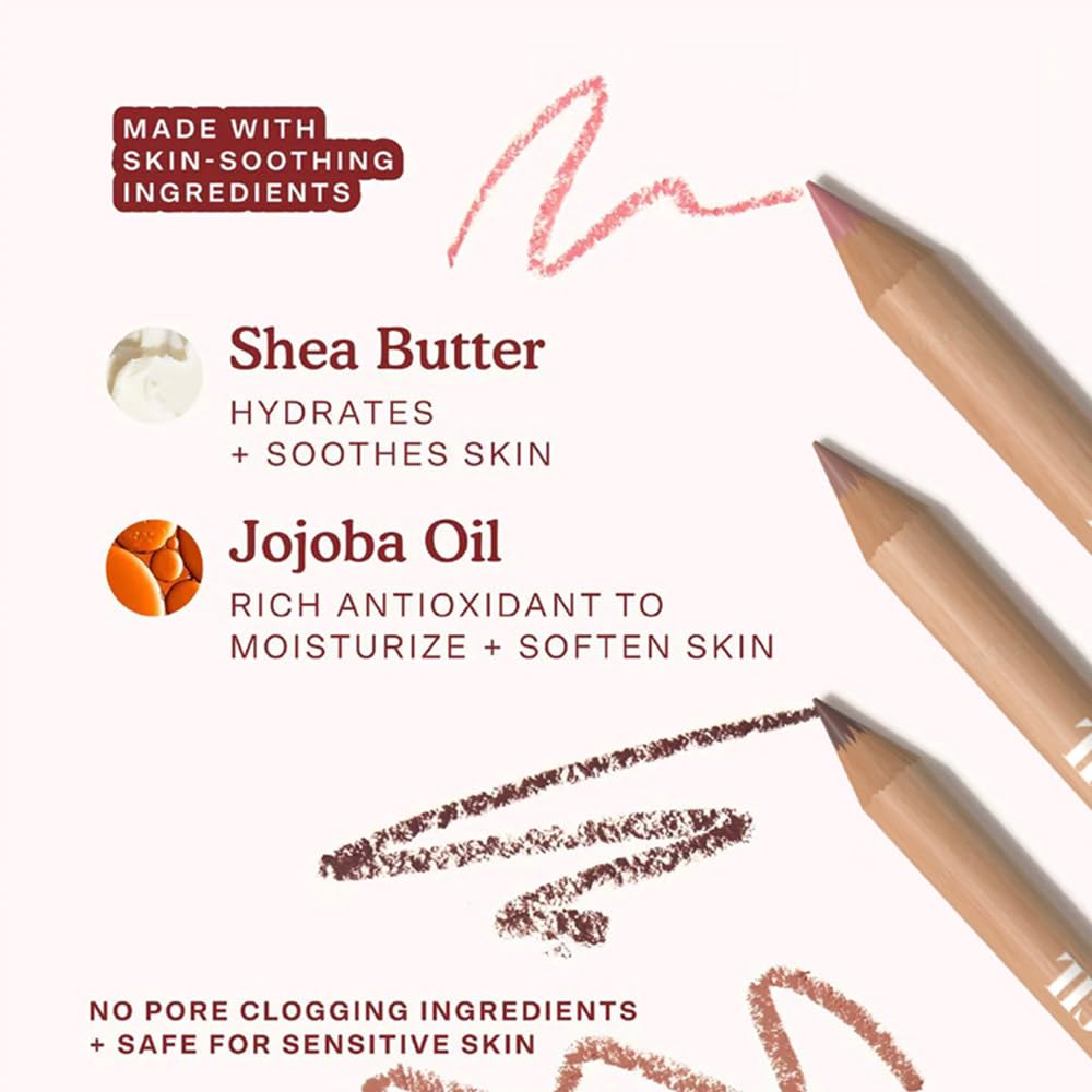 Beauty Glazed delineador labial tono neutro y marrón para contorneado y relleno suaves.