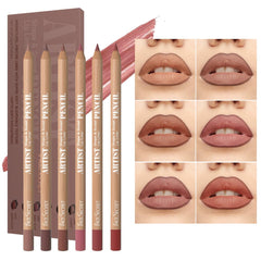 Beauty Glazed delineadores labiales beige y rosado, empaque práctico para uso diario.