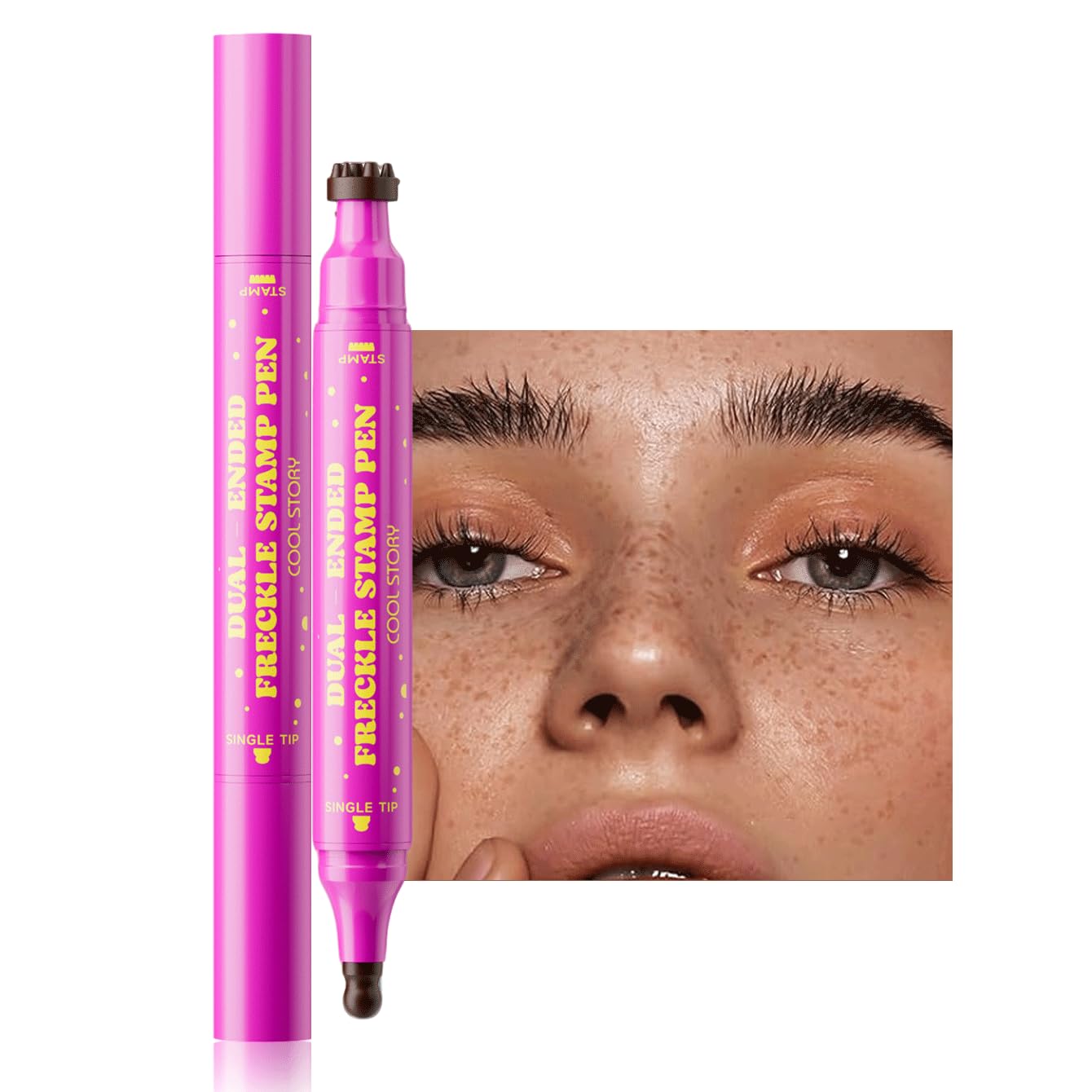 Beauty Glazed sello de pecas dos en uno para crear pecas dispersas y naturales