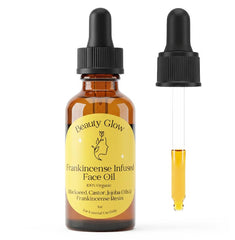 Beauty Glow resina de incienso infusionada, aceite facial para hidratación suave y aroma calmante.