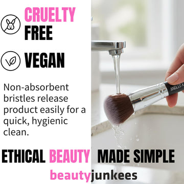 Beauty Junkees Diseño compacto, perfecto para retoques en cualquier lugar.