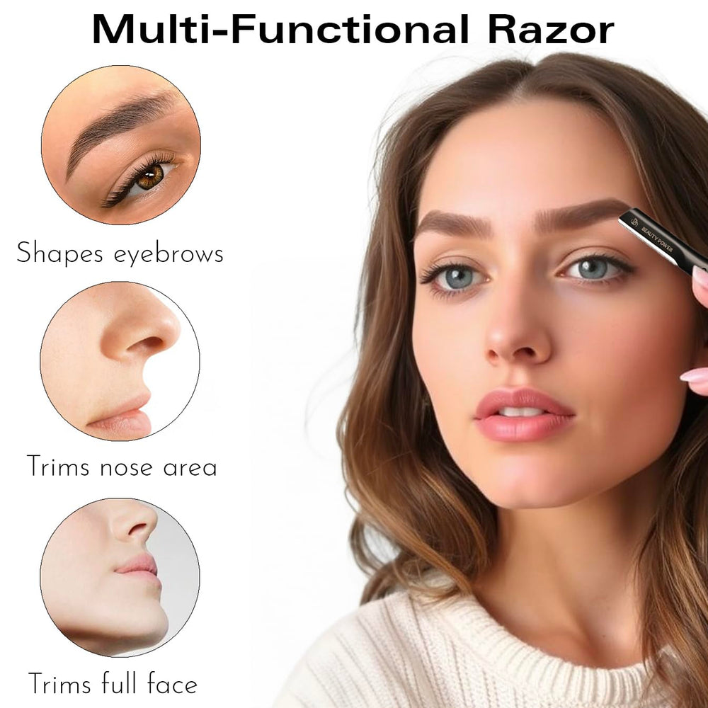 Beauty Power afilador cejas con mango ergonómico para agarre cómodo
