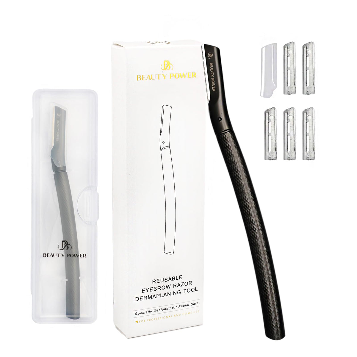 Beauty Power ceja-afilador con estuche de viaje para retoques rápidos