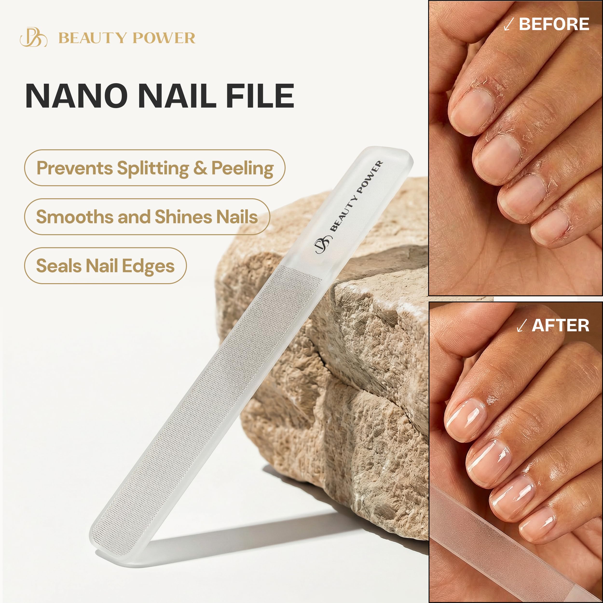 Pinzas cutículas ergonómicas Beauty Power, agarre firme para cuidado diario.